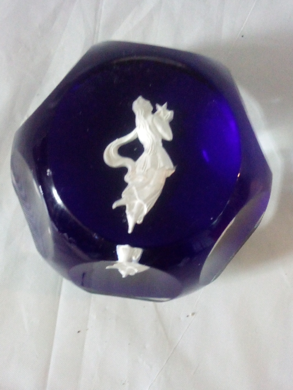 Baccarat Angel With Star Horoscope Virgo 3" Marked Baccarat Near Mint